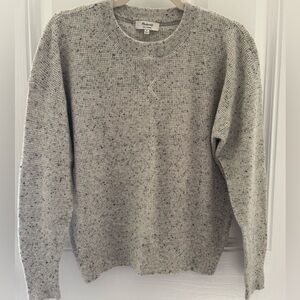 Madewell Salt-and-Pepper Cashmere Thermal Sweater